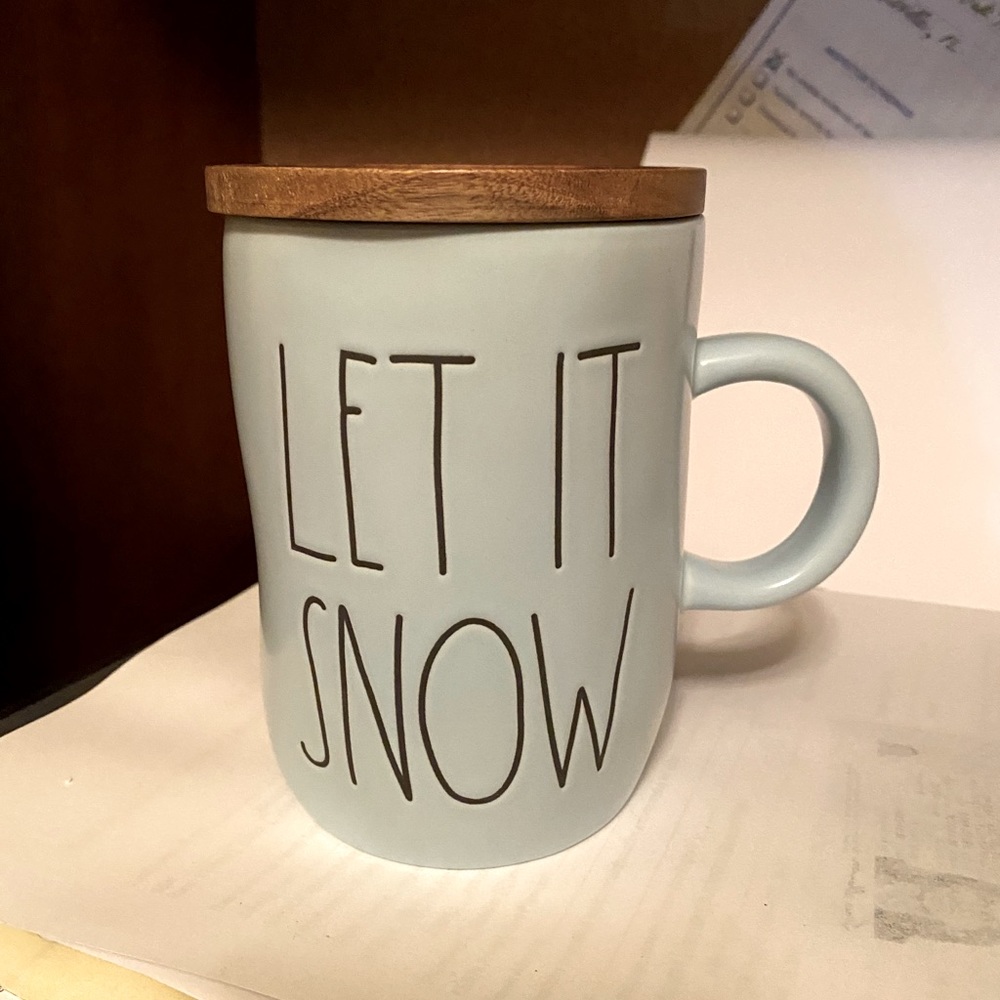 Rae Dunn Christmas mug with coaster
